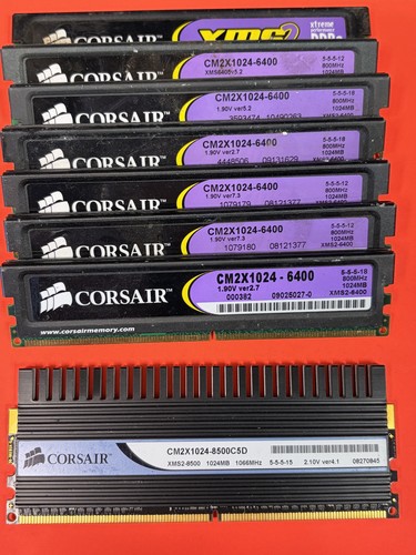 8x1gb 8gb ram corsair ddr2 - ram,