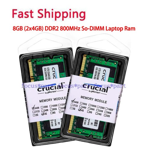 Crucial 2x4gb pc2 6400 - crucial,